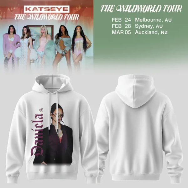 Katseye The Wildworld Tour Daniela Portrait White 2026 Hoodie