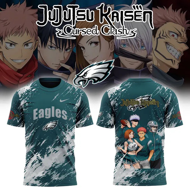 Philadelphia Eagles x Jujutsu Kaisen Cursed Clash Midnight Green 2026 Hoodie Philadelphia Eagles x Jujutsu Kaisen Cursed Clash Midnight Green 2026 Hoodie