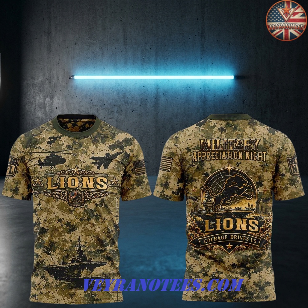 Detroit Lions Military Appreciation Night Courage Drives Us 2026 Hoodie Detroit Lions Military Appreciation Night Courage Drives Us 2026 Hoodie