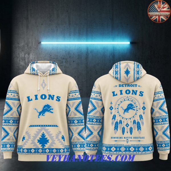 Detroit Lions Native American Heritage Month Honoring Native Heritage 2026 Hoodie