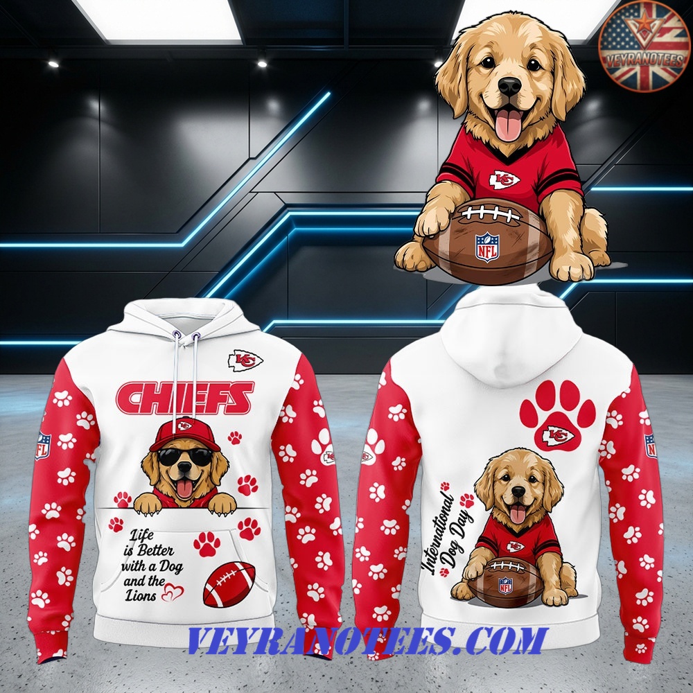 Kansas City Chiefs International Dog Day 2026 3D T-Shirt Kansas City Chiefs International Dog Day 2026 3D T-Shirt