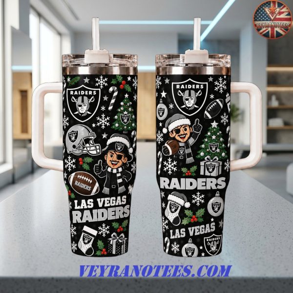 Las Vegas Raiders Christmas Holiday 2026 40oz Tumbler