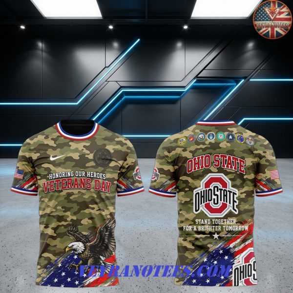 Ohio State Buckeyes Veterans Day 2026 3D T-Shirt