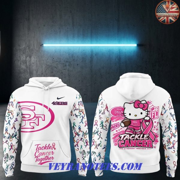 San Francisco 49ers Hello Kitty Crucial Catch Breast Cancer Awareness Hoodie