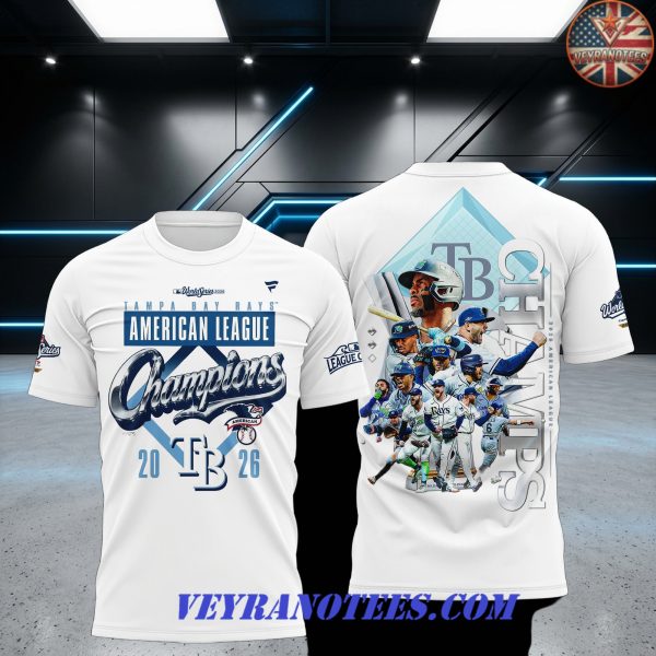 Tampa Bay Rays American League Champions World Series 2026 3D T-Shirt
