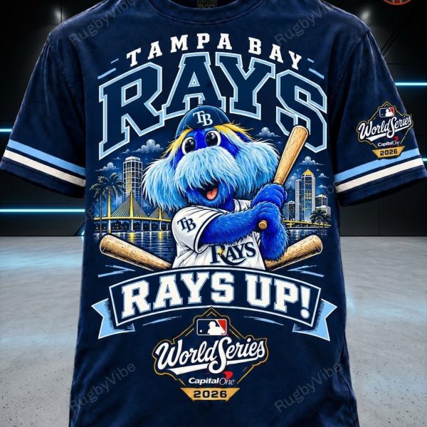 Tampa Bay Rays Raymond Mascot Rays Up World Series 2026 T-Shirt