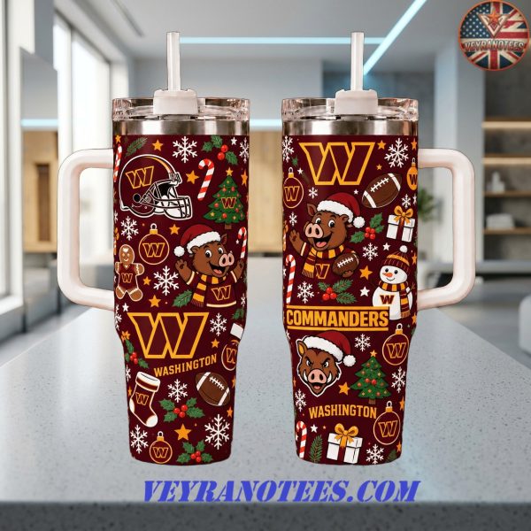 Washington Commanders Christmas Holiday 2026 40oz Tumbler